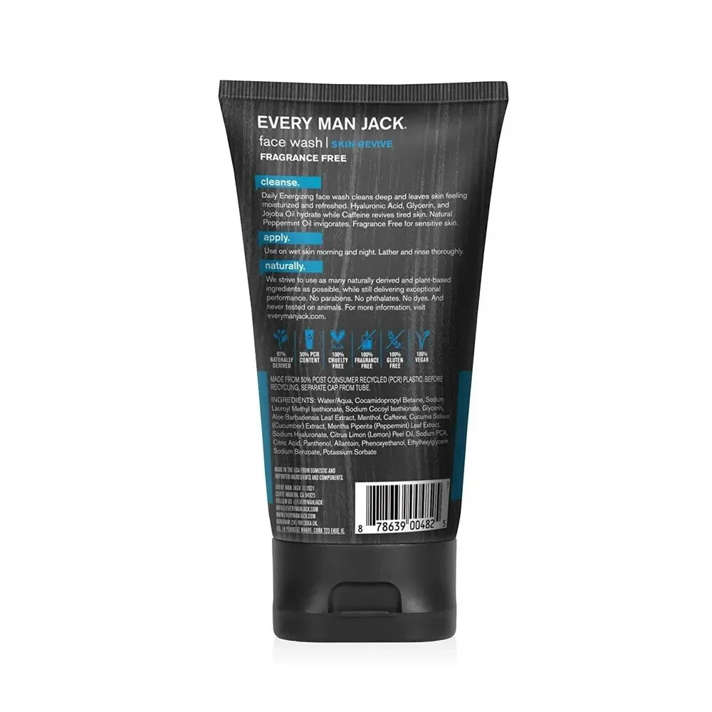 Every Man Jack Skin Revive Daily Energizing Face Wash 5 oz Fragrance Free